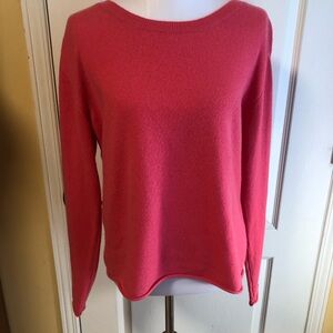 SWTR cashmere Sweater in hot pink scoop neck